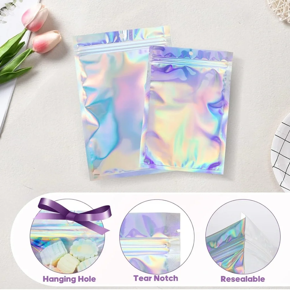 Holographic Re-Sealable Bags 4x6” 20ct 🌿🆕🌿 W/20ct Free Thank you stickers
